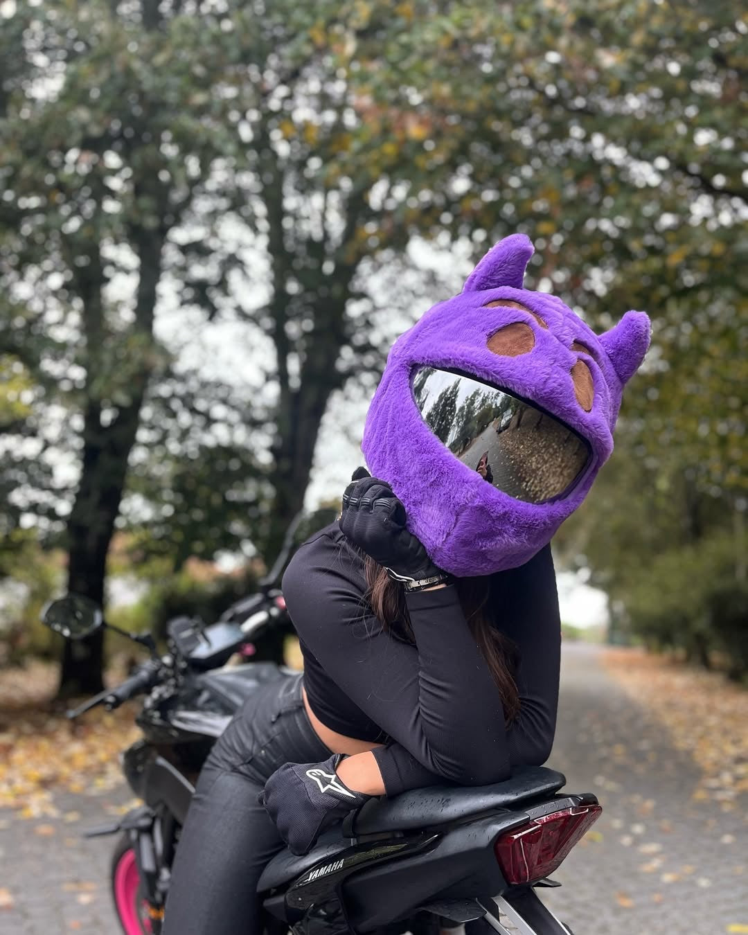 Motorradhelmbezug - Purple Devil