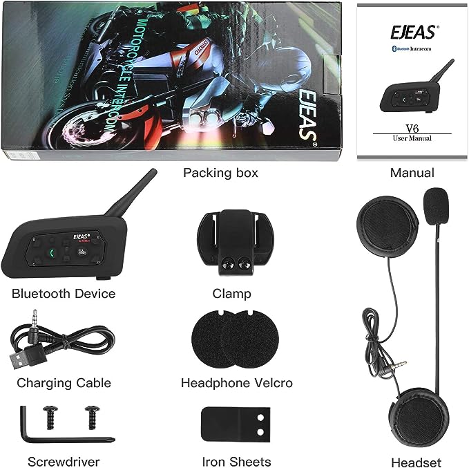 Moto-Gegensprechanlage – EJEAS V6 Pro (1200 m)