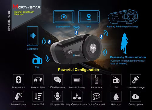 2x Intercomuncadores Moto - Mornystar M6