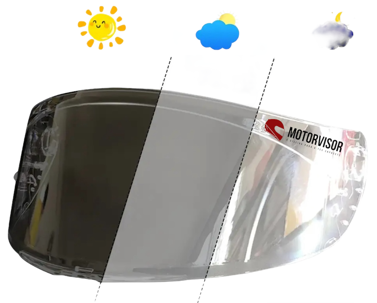 Viseira para MT - MT-V-14 / REVENGE 2 / BLADE 2 / TARGO / RAPID / RAPID PRO / SV