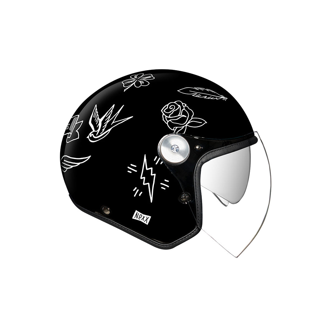 NEXX X.G30 TATTOO BLACK WHITE