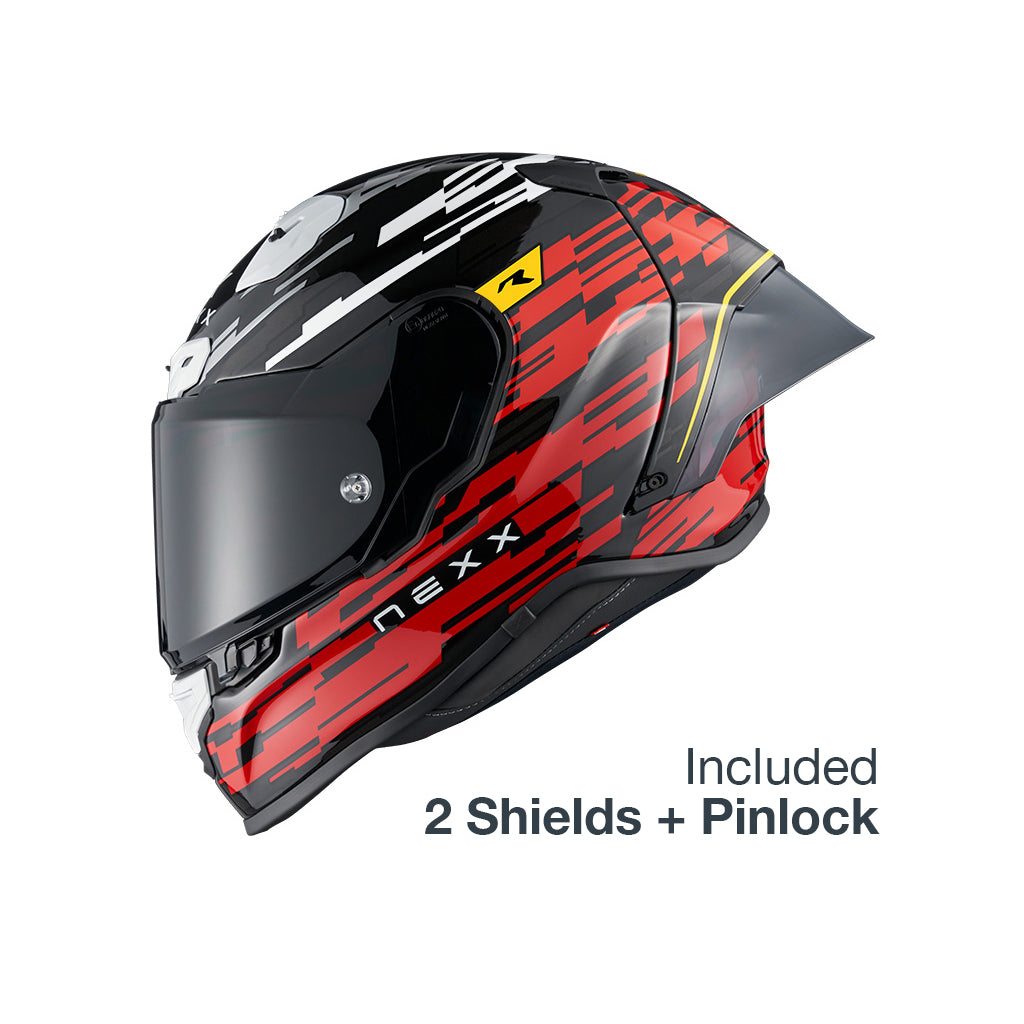 NEXX X.R3R GLITCH RACER RED WHITE