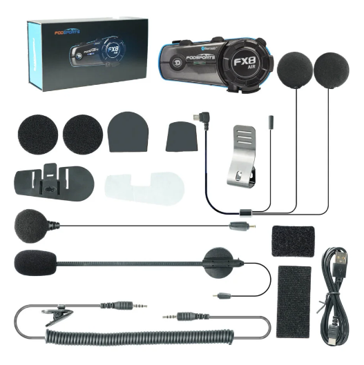 Intercomuncador Moto - Fodsports FX8 AIR - Bluetooth 5.0