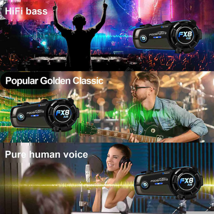 Intercomuncador Moto - Fodsports FX8 AIR - Bluetooth 5.0