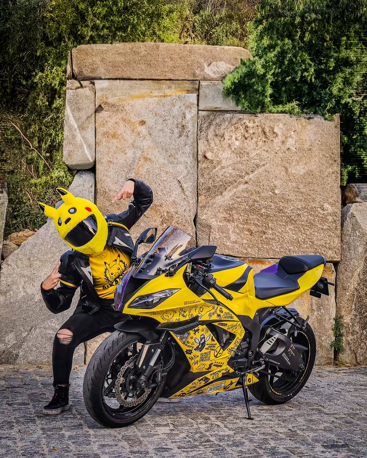 Motorradhelmbezug - Pikachu
