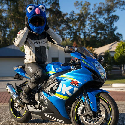 Motorcycle Helmet Cover - Monstro das Bolachas Azul