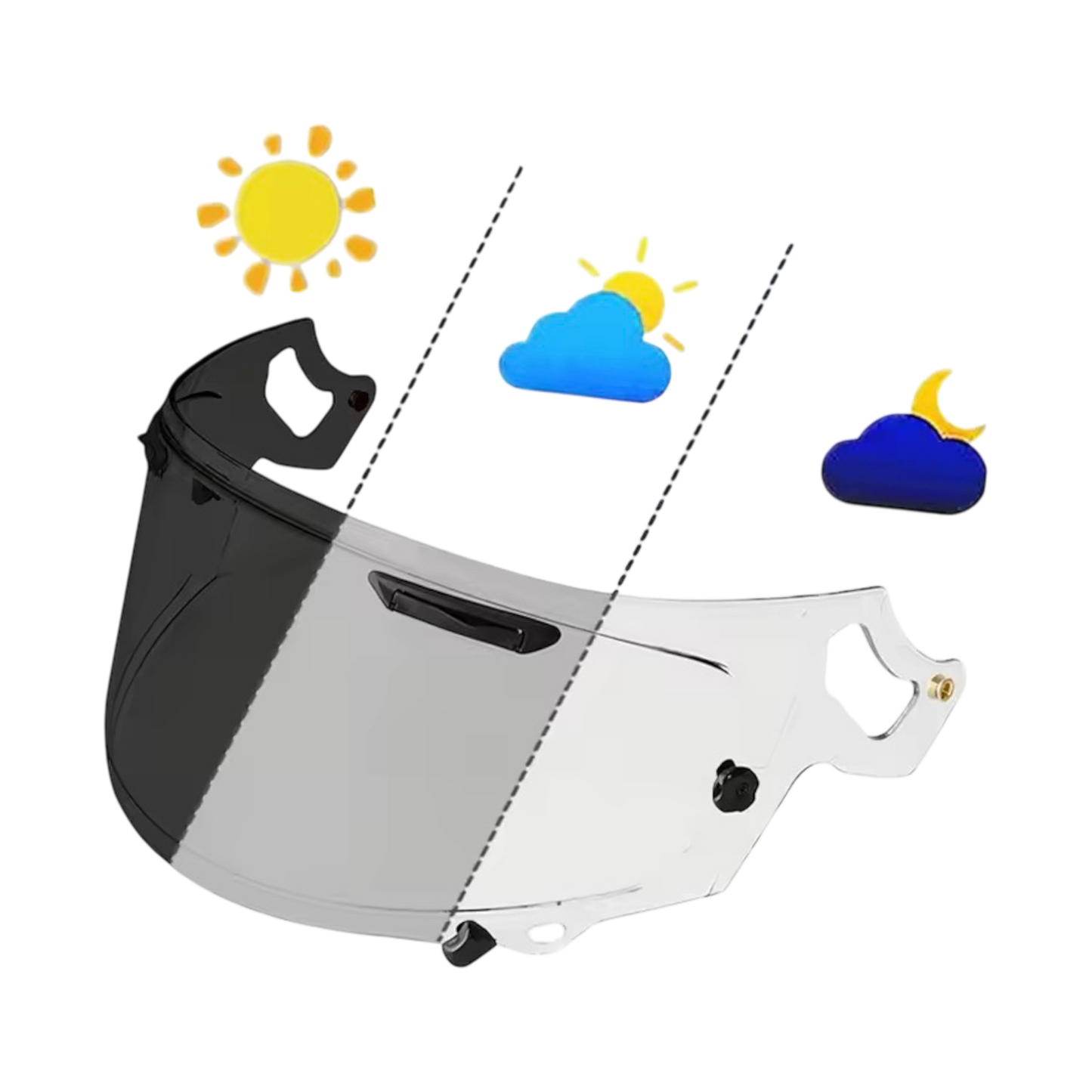 Viseira para ARAI - RX7X / RX7V / RX7V EVO / NE0 / ASTRO-GX / XD / ASTRAL-X / VECTOR-X / DEFIANT-X / CORSAIR-X / VAS-V / QUANTIC / CONCEPT / CONCEPT XE